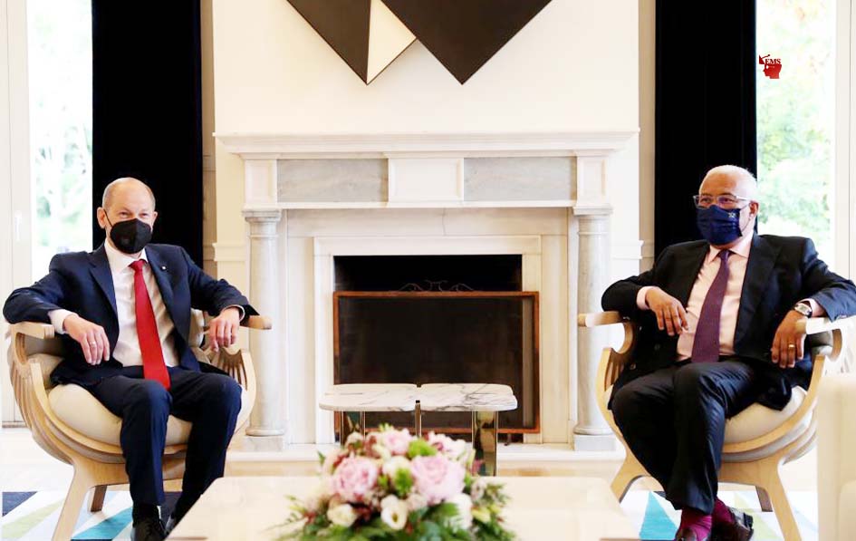 पुर्तगाल के प्रधानमंत्री एंटोनियो कोस्टा ने जर्मनी के वाइस चांसलर व वित्त मंत्री ओलोफ से साओ बेनटो पैलेस में मुलाकात की।