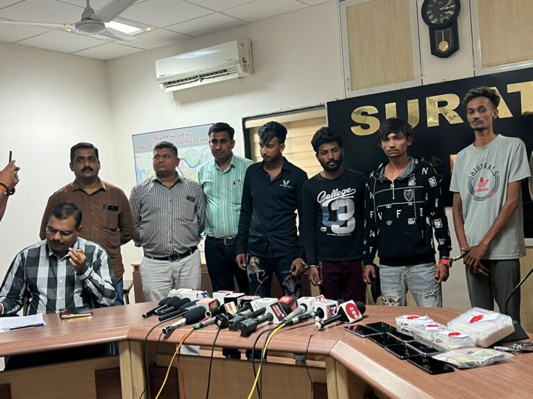 60 लाख कीमत के एमडी ड्रग्स के साथ चार शख्स गिरफ्तार, मुंबई से सूरत ड्रग्स लेकर आ रहे थे