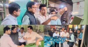 भदोही सांसद डॉ. विनोद कुमार बिंद ने सूरत में समझी साड़ी निर्माण की प्रक्रिया