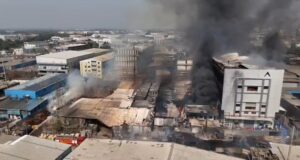 सचिन होजीवाला क्षेत्र में स्थित एथर कंपनी के वेयरहाउस में भीषण आग