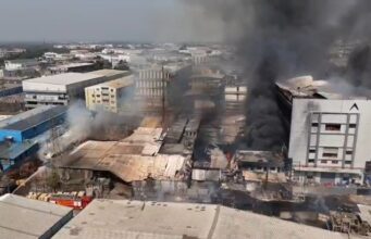 सचिन होजीवाला क्षेत्र में स्थित एथर कंपनी के वेयरहाउस में भीषण आग