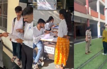 परीक्षा देने जा रहे छात्रों के लिए मददगार बनी सूरत पुलिस, समय पर परीक्षा केंद्र पहुंचाकर पेश की मानवता की मिसाल Surat police