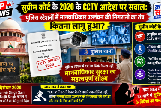 सुप्रीम कोर्ट के 2020 के CCTV आदेश पर सवाल: पुलिस स्टेशनों में मानवाधिकार उल्लंघन की निगरानी का तंत्र कितना लागू हुआ?